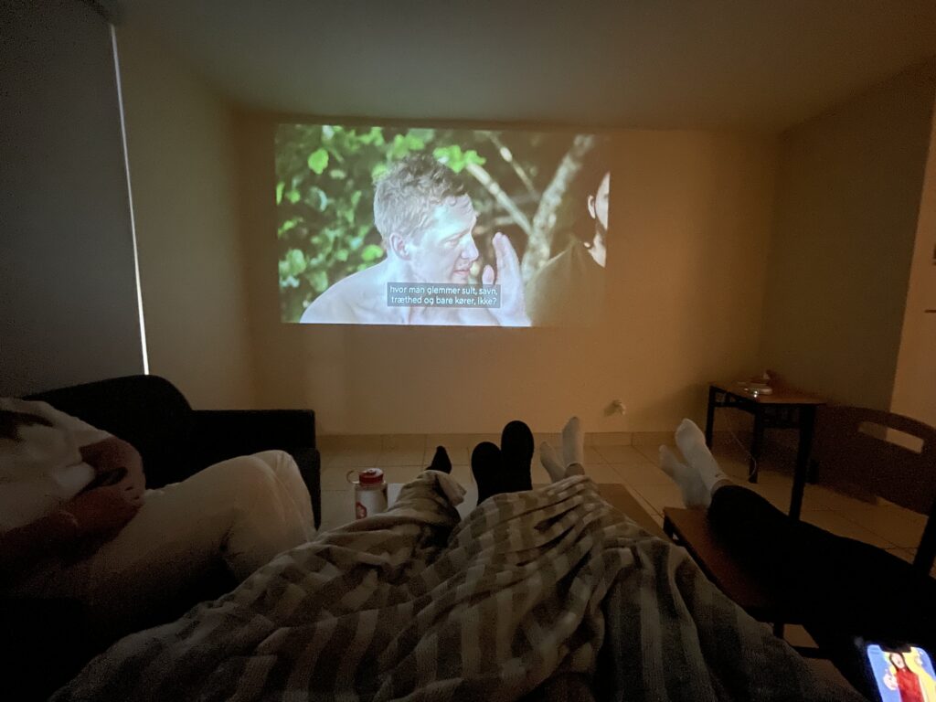 Projector in town house