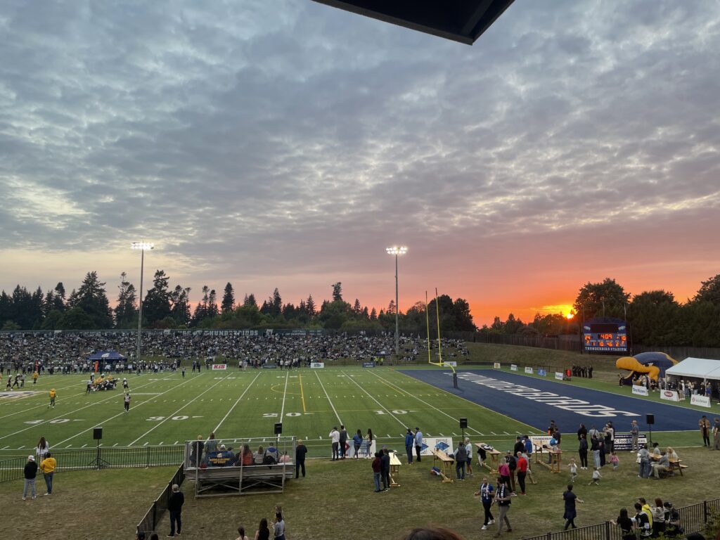 UBC homecoming game sunset