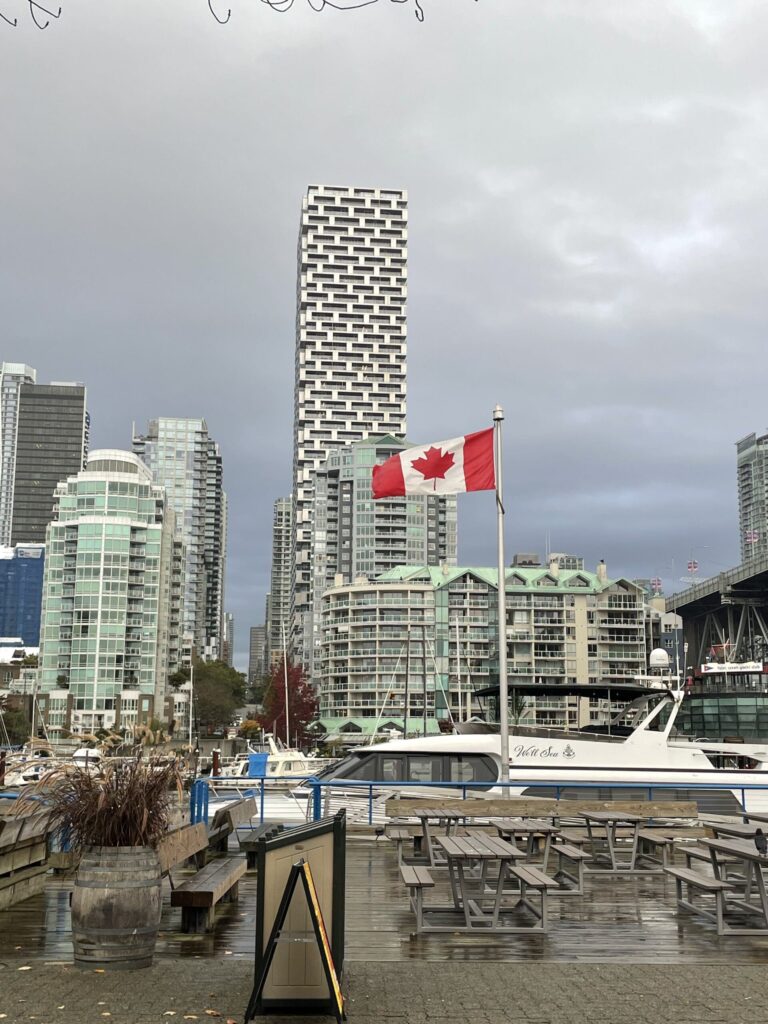 Canadian flag on Granville Island