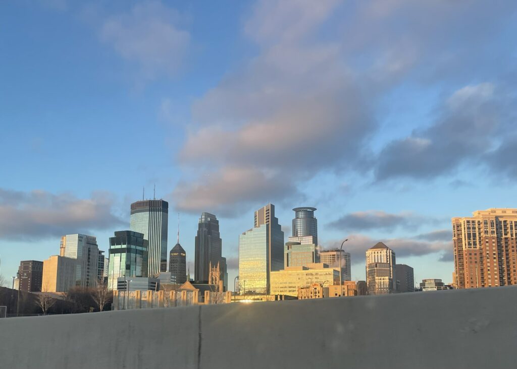 Skyline of Minneapolis city