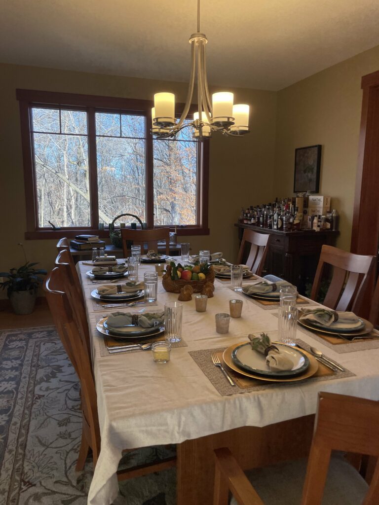 The table for thanksgiving