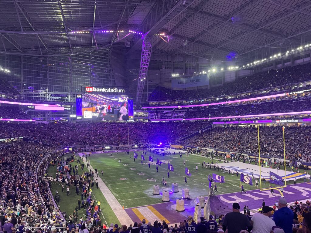 Vikings game before the kickoff